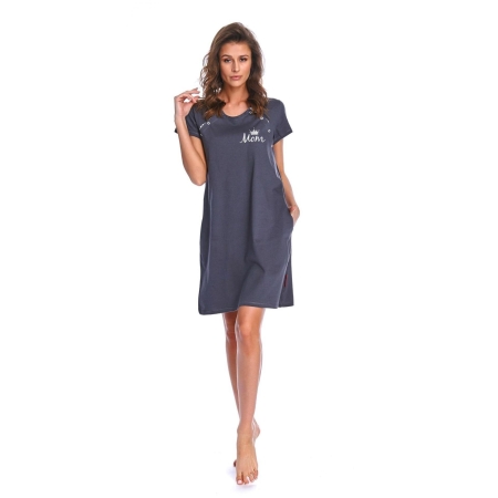Maternity nursing nightdress by DN (dark grey)