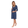 Cotton maternity robe by DN (blue)