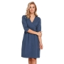 Cotton maternity robe by DN (blue)