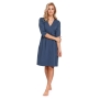 Cotton maternity robe by DN (blue)