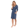 Cotton maternity robe by DN (blue)