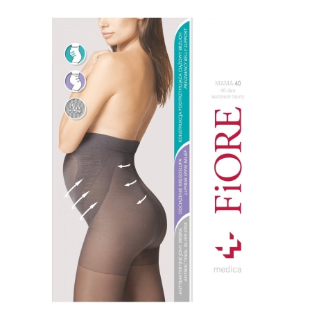 Maternity tights 100 den, Fiore, Gray