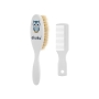 Hairbrush and comb by Akuku (white)