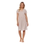 Maternity nursing nightdress by DN (brown, white)