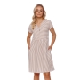 Maternity nursing nightdress by DN (brown, white)