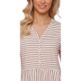 Maternity nursing nightdress by DN (brown, white)