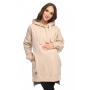 Długa bluza ciążowa i do karmienia z rozcieciami Aurellia, Mija (Beige)