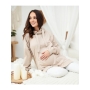 Długa bluza ciążowa i do karmienia z rozcieciami Aurellia, Mija (Beige)