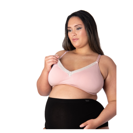 Nursing Bra Caress Full Cup, Hotmilk, Black (pink)