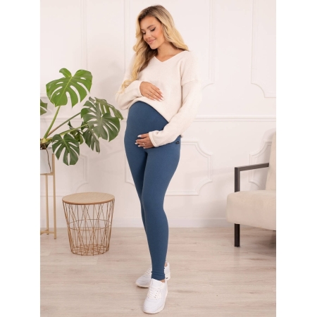 Legginsy ciążowe ocieplane, ForMommy (Indygo)