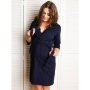 Robe for pregnant and nursing Basic, ForMommy (dark blue)