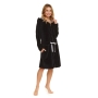 Maternity velvet robe by DN black