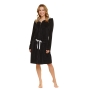 Maternity velvet robe by DN black