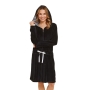 Maternity velvet robe by DN black