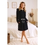 Maternity velvet robe by DN black