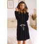 Maternity velvet robe by DN black