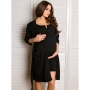 Robe for pregnant and nursing, Basic, by ForMommy (black)