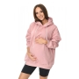 Bluza ciążowa i do karmienia z kapturem Naomi, Mija (rożowy)