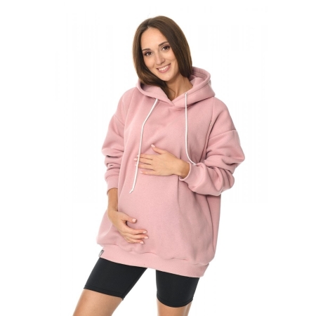 Bluza ciążowa i do karmienia z kapturem Naomi, Mija (rożowy)