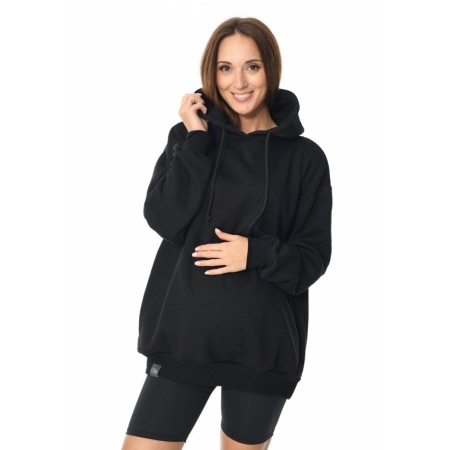 Warm sweater for pregnant and nursing, Naomi, by Mija (black)
