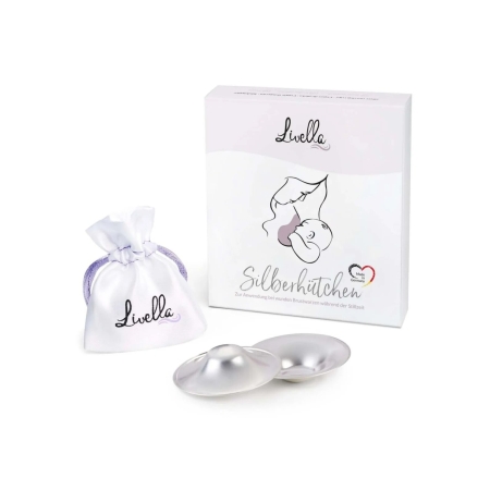 Livella Silver Nursing Cups made of 999 fine silver (2 pieces)