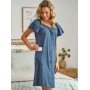 Maternity breastfeeding nightdress, Deep Blue by DN