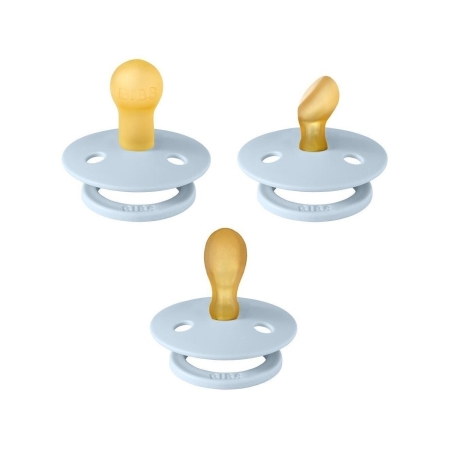 BIBS Try it pacifier set, size 1 Baby Blue