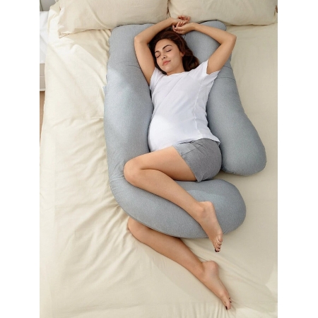 U Shaped Cooling Fabric Pregnancy Pillow, Momcozy