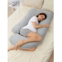 U Shaped Cooling Fabric Pregnancy Pillow, Momcozy