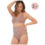 Twin Pack Post Maternity Shaping Briefs – Cappuccino