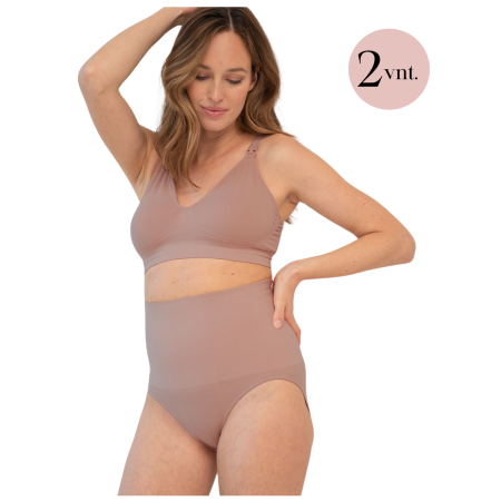 Twin Pack Post Maternity Shaping Briefs – Cappuccino