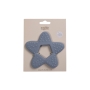 Teether - Star natural rubber - powder blue, FILIBABBA