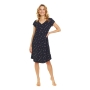 Maternity and nursing nightwear DN 7132 (Black/hearts)
