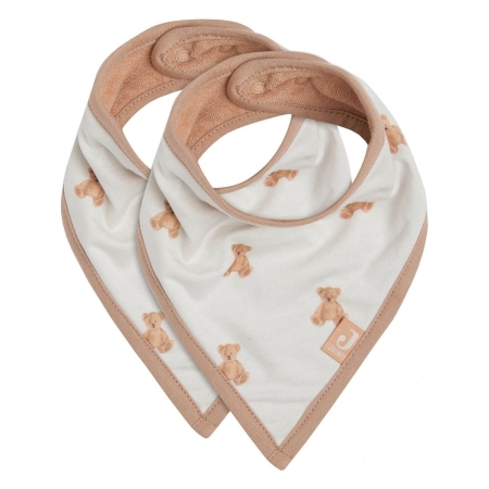 Bib Bandana - Teddy Bear - GOTS - 2 Pack, Jollein