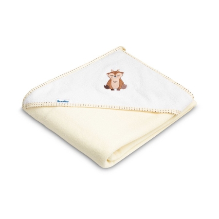 Okrycie kąpielowe Sensillo 100x100 Niedźwiadek ecru