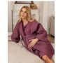 Szlafrok damski kimono z wafelka, EEVI winogronowy