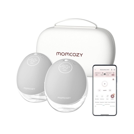 MOMCOZY M9 dvigubas nešiojamas belaidis pientraukis (pilka)