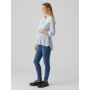Shirt-type blouse for pregnant and nursing mothers VMMBUMPLY, Vero Moda (White/blue)