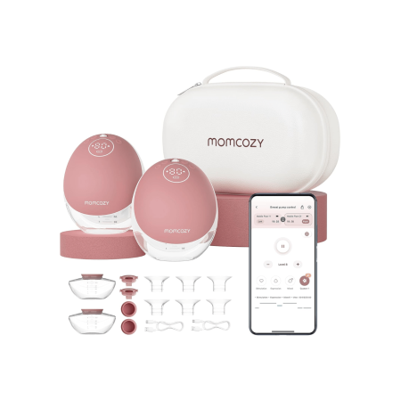 Momcozy Hands Free Breast Pump M9 - Double (pink)