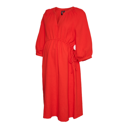 Maternity and nursing dress VMMBEVERLY, Vero Moda (Red)
