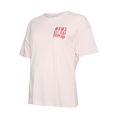 Luźno dopasowane Głęboki okrągły dekolt T-shirt, Mamalicious