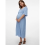 Midi dress for pregnant MLROSANA Mamalicious blue