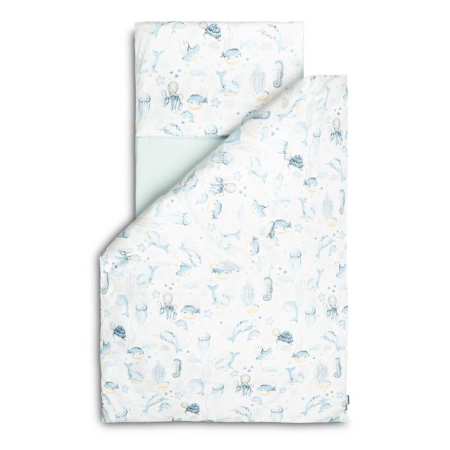 Komplet pościeli 2 el. + prześciereadło podwodny świat 100x135, SENSILLO