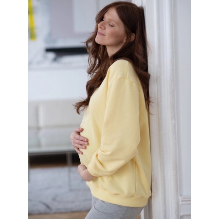 Bluza ciążowa i do karmienia oversize Milk It Easy (żółty)