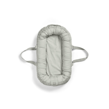 Elodie organic cotton baby nest 0+ with handles (mineral green)