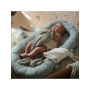 Elodie organic cotton baby nest 0+ with handles (mineral green)