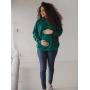 Bluza ciążowa i do karmienia Motherhood oversize (butelkowa zieleń)