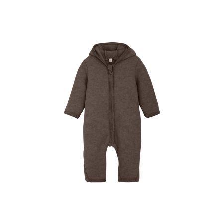 Merino wool jumpsuit with hood CeLaVi (Brown)