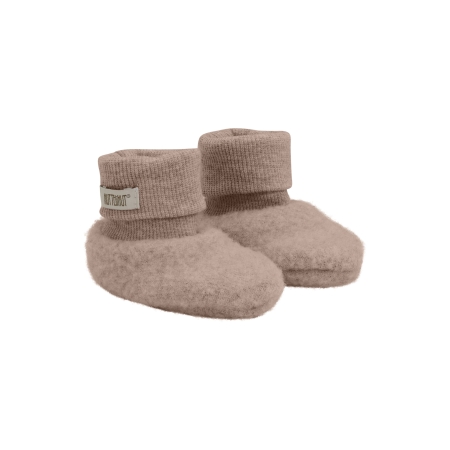 Woolen baby booties, Huttelihut Pink