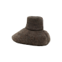 Woolen baby booties, Huttelihut Dark brown
